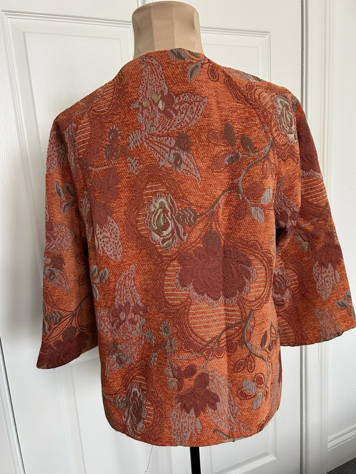 Harve’ Benard Women’s Vintage Orange Tapestry Blazer Jacket Size 4