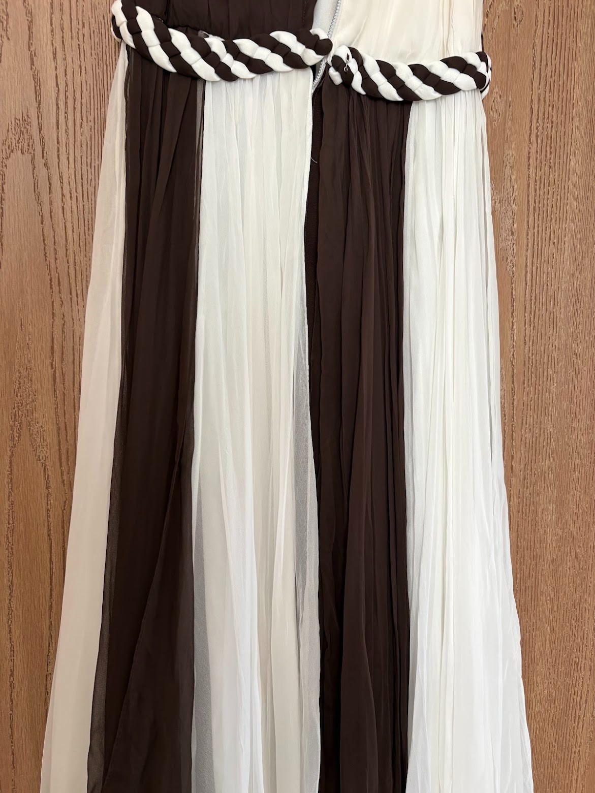 vtg 1960’S-70’S Chiffon Plisse Grecian style Handkerchief dress XS