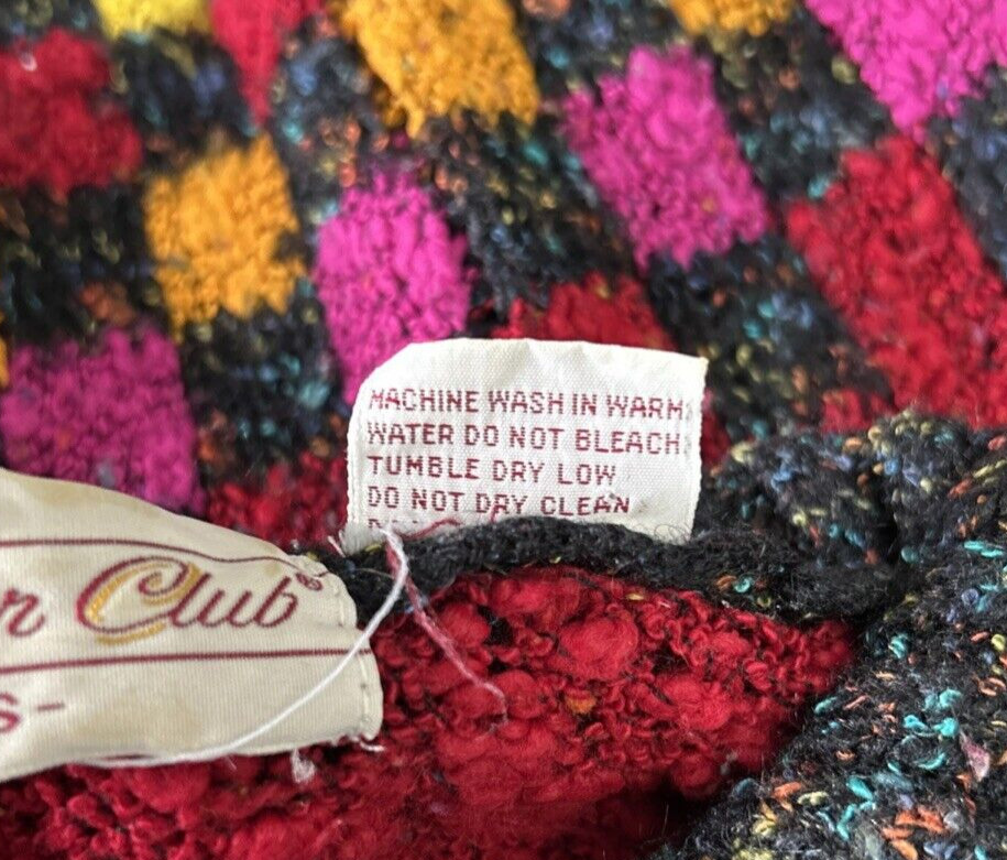 Vintage Career Club Nubby Sweater Textured Mock Turtleneck 80s Womens Small