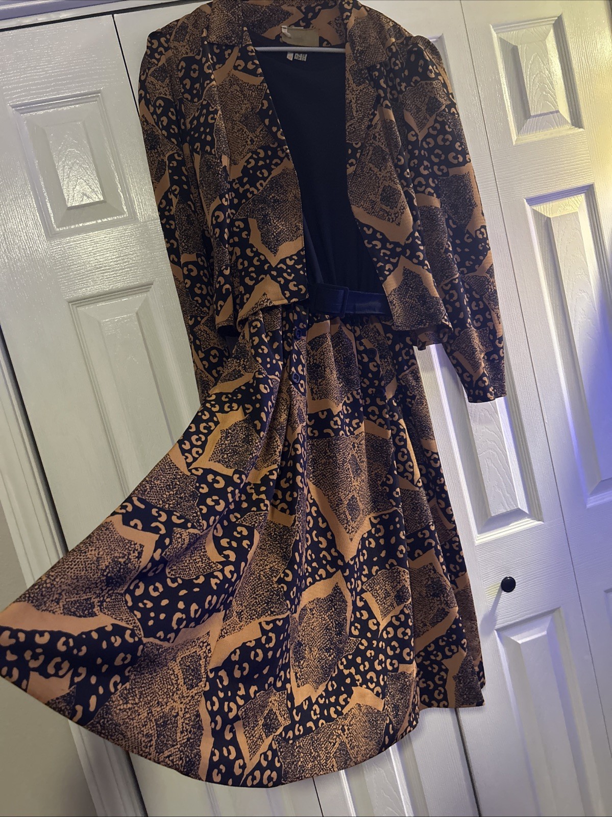 Vintage Mister Dee Belted Dress And Matching Jacket Set Size 12 England