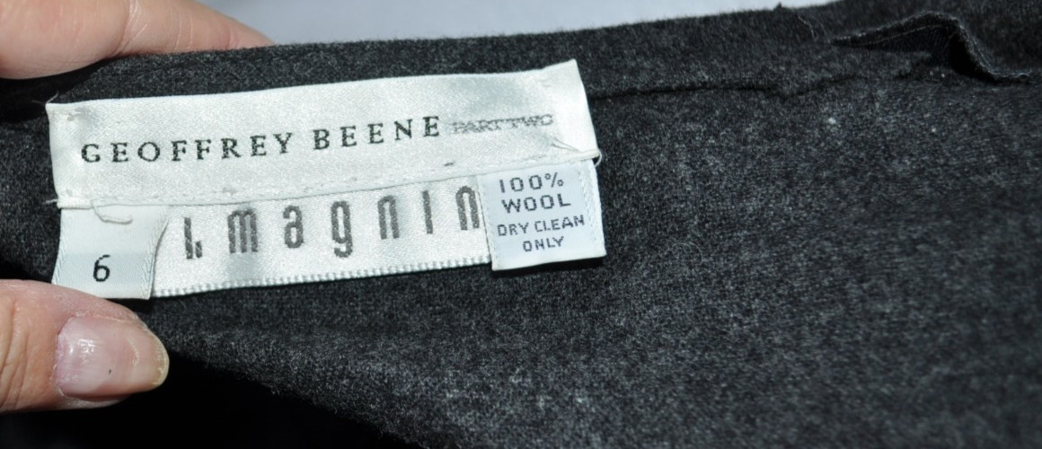 Vintage GEOFFREY BEENE Gray Shirt dress size 6 I magnin