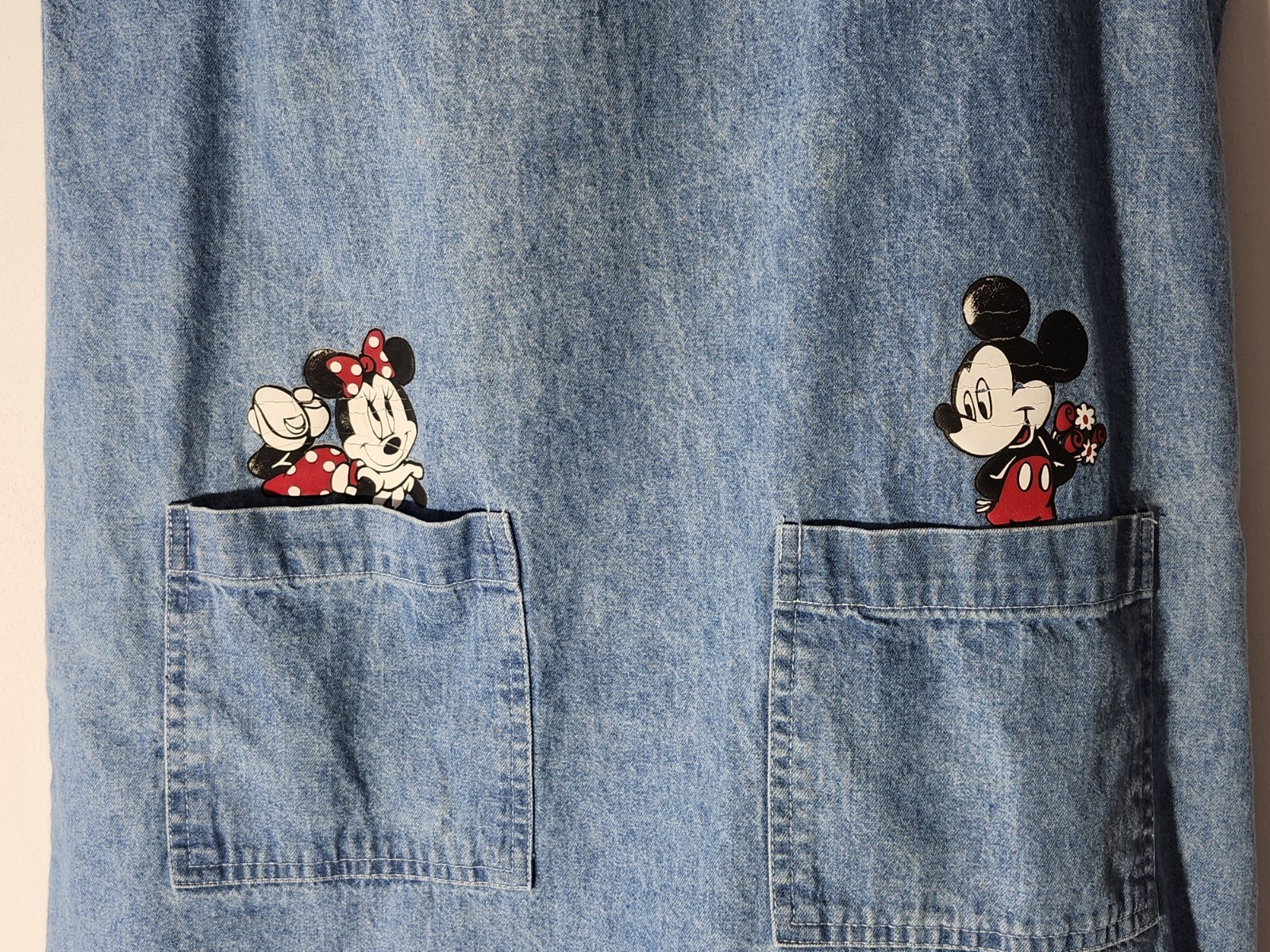 Disney Mickey Unlimited Jerry Leigh Vintage 90’s Denim Pinafore Jumper Dress