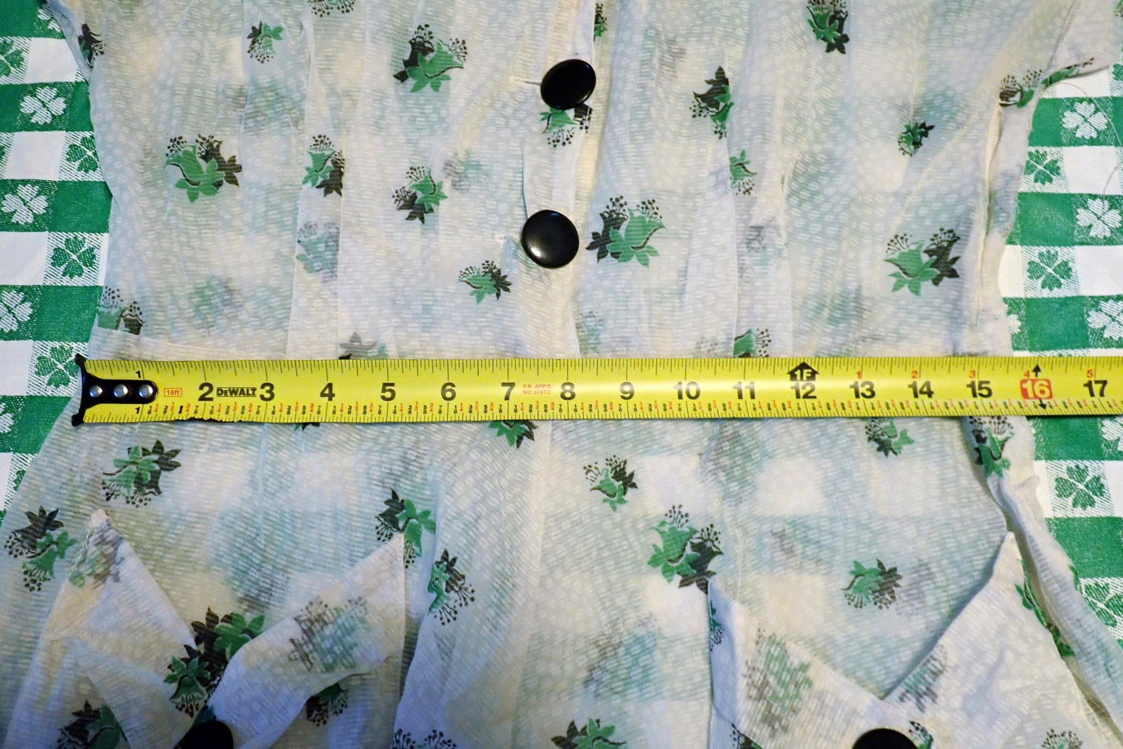 RARE Vintage 1940s 50s Floral SPIDERWEB Novelty FRENCH Sheer Nylon Dress (Read)