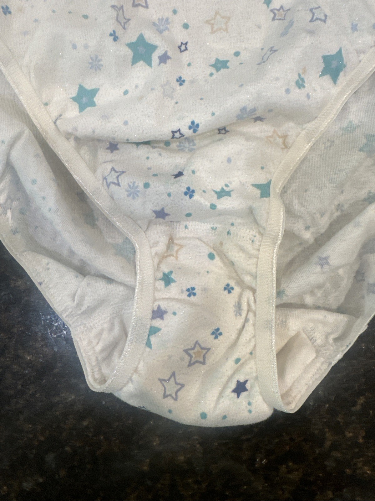 Vintage Size Large Signature Cotton Victoria’s Secret Brief White with Stars