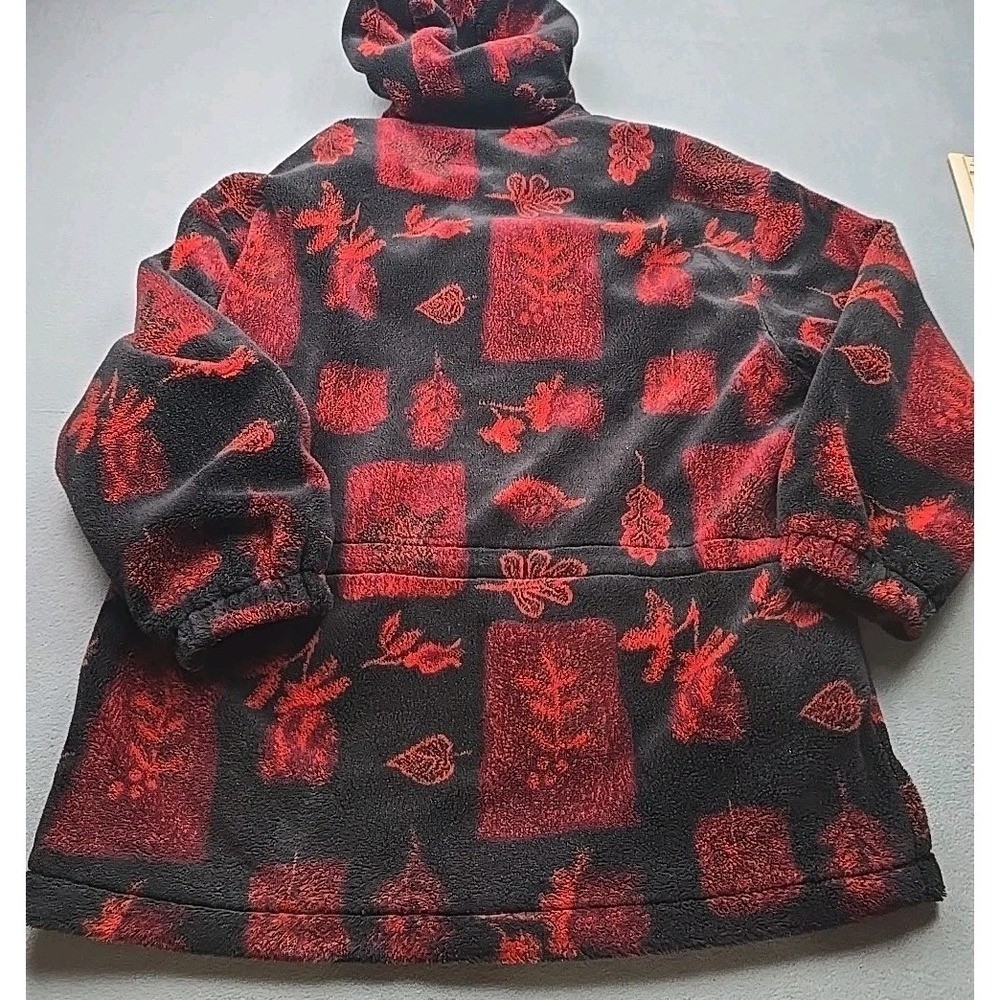Forecaster Floral Fleece Jacket Hooded Small Full Zip Warm Cozy Vintage Women’s