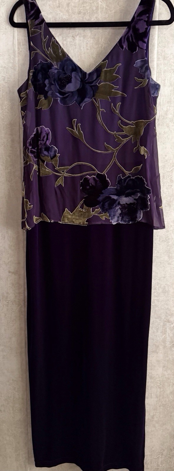 Vintage Jeffery & Dara Purple 2Pc Floral Jacket Blouse Sleeveless Dress Sz 10