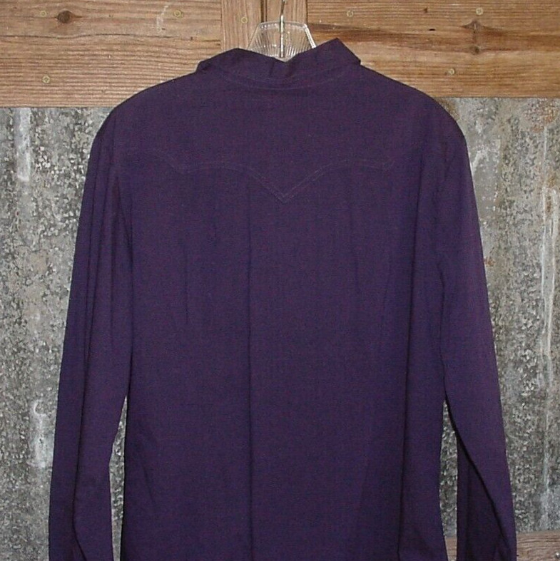 Roper Wear The West Purple Pearl Snap Western Rodeo XL Shirt Never Worn tag