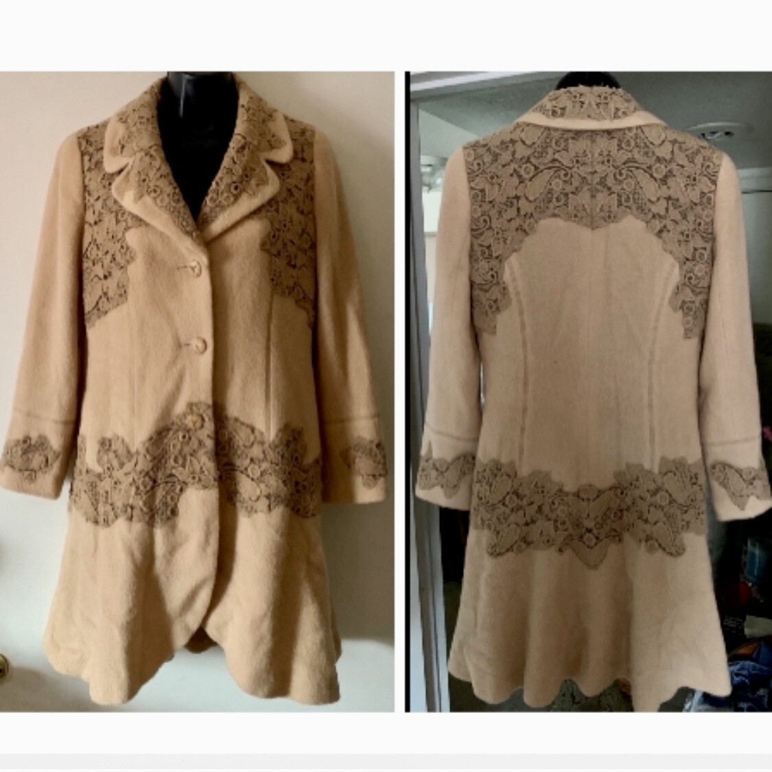 ⭐️ Vintage Rossa Kimi Coat Japan Wool, Alpaca & Angora w/Cashmere Embroidery 42