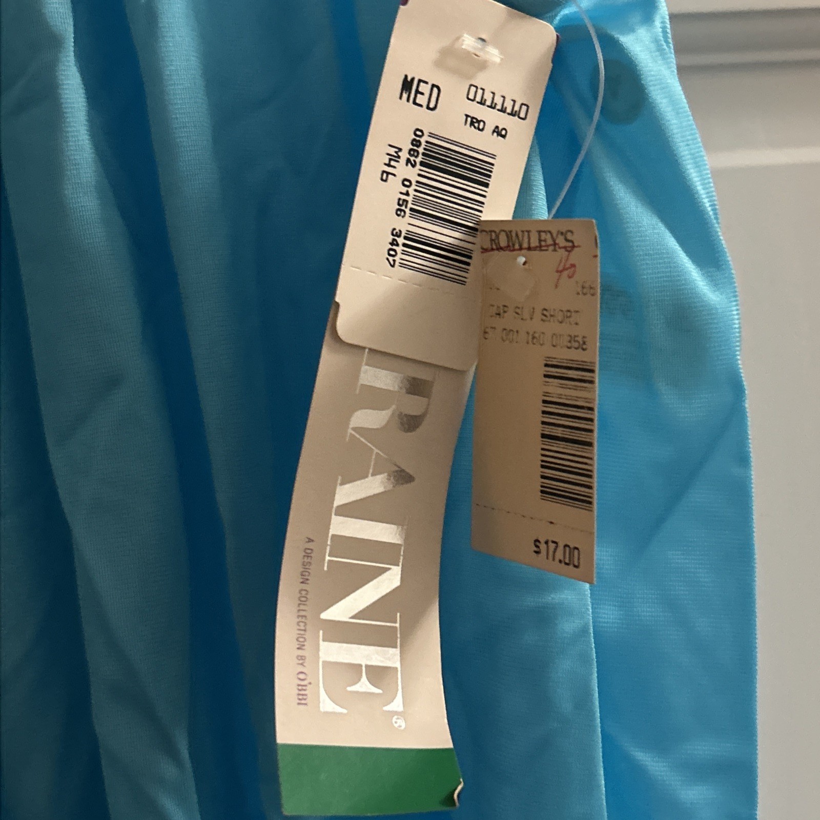 Vintage Lorraine Lingerie Nightgown Turquoise Blue Size Medium New With Tags