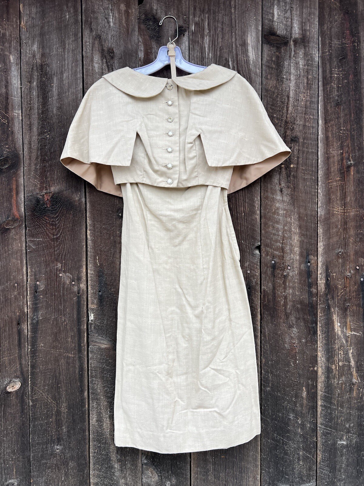 Vintage Minx Modes Ladies Dress & Cape w/ Belt See Description For Measurements