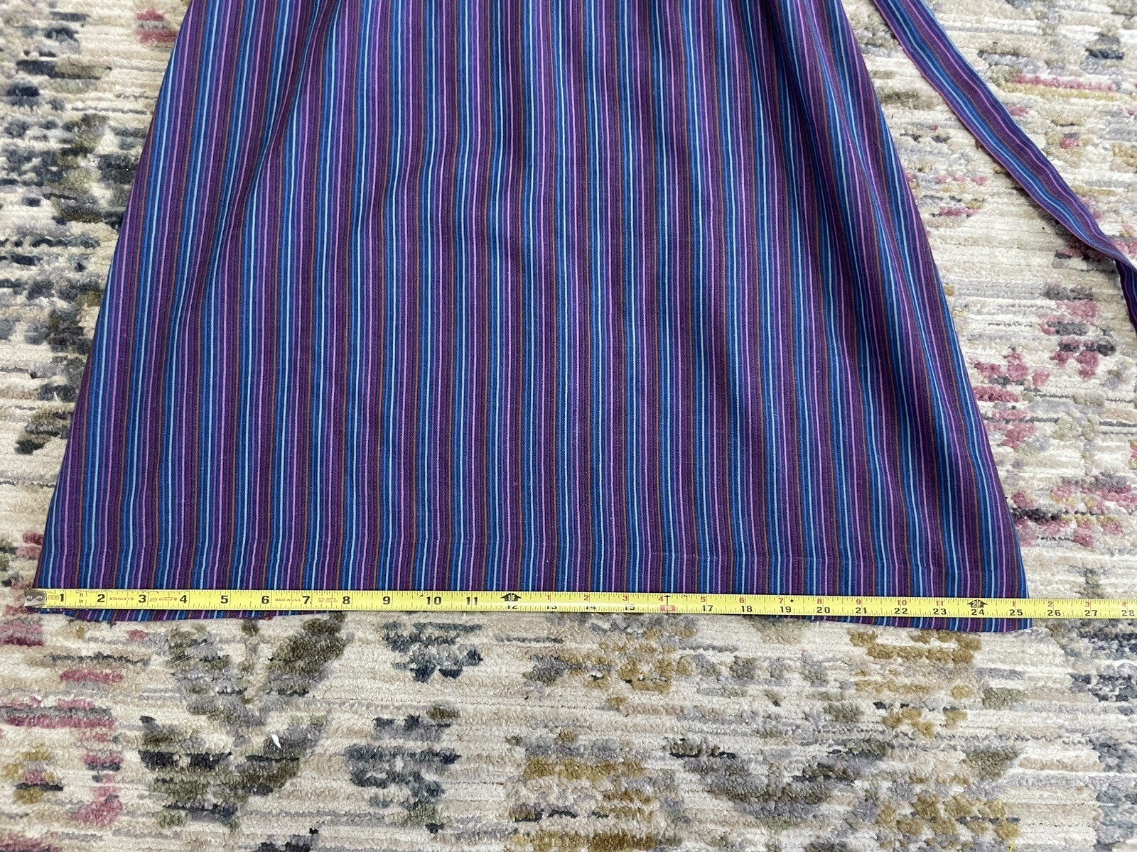 Vintage Secretary Dress Purple Multicolor Strips Size 11/12