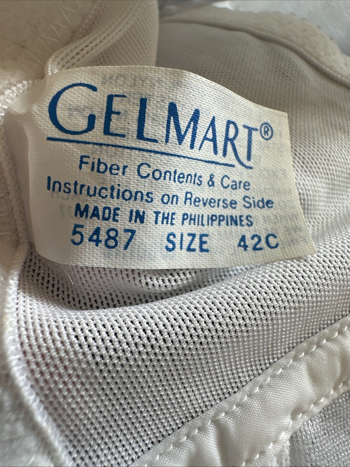 Vintage NOS Gelmart Posture Bra 42C White Lace Front Closure Back Support 5487