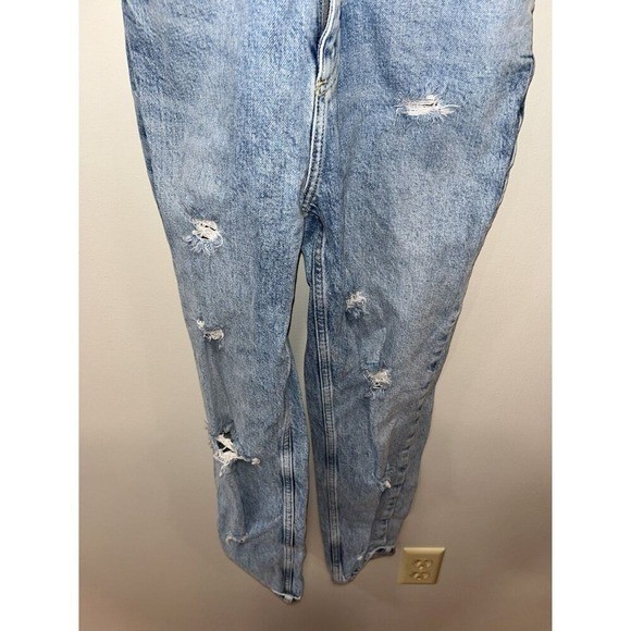 We the Free Vintage Distressed Denim Overalls, Size 25