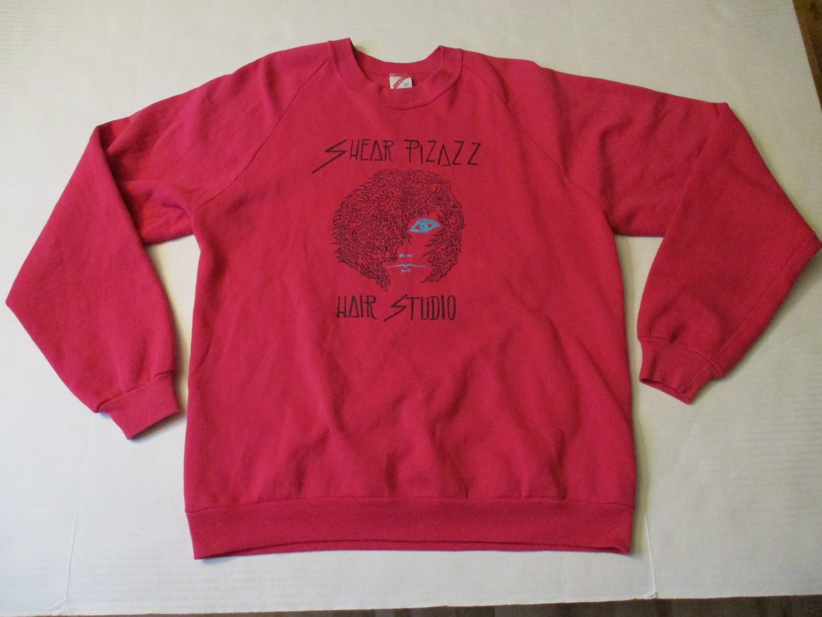 Shear Pizzazz Hair Studio Vintage 1980’s Sweatshirt L Large 42-44 Salon Jerzees