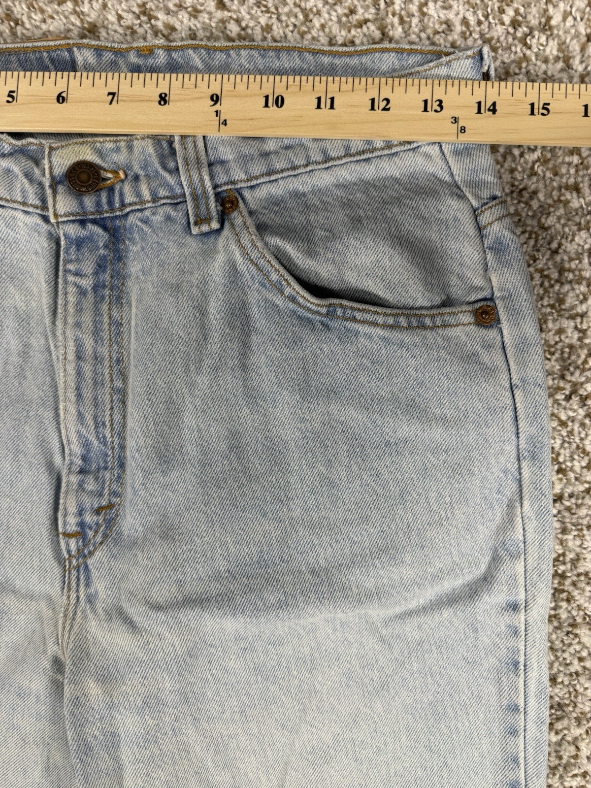 VINTAGE Levi’s 15921 Orange Tab Light Wash Tapered Fit High Rise Jeans Women’s M