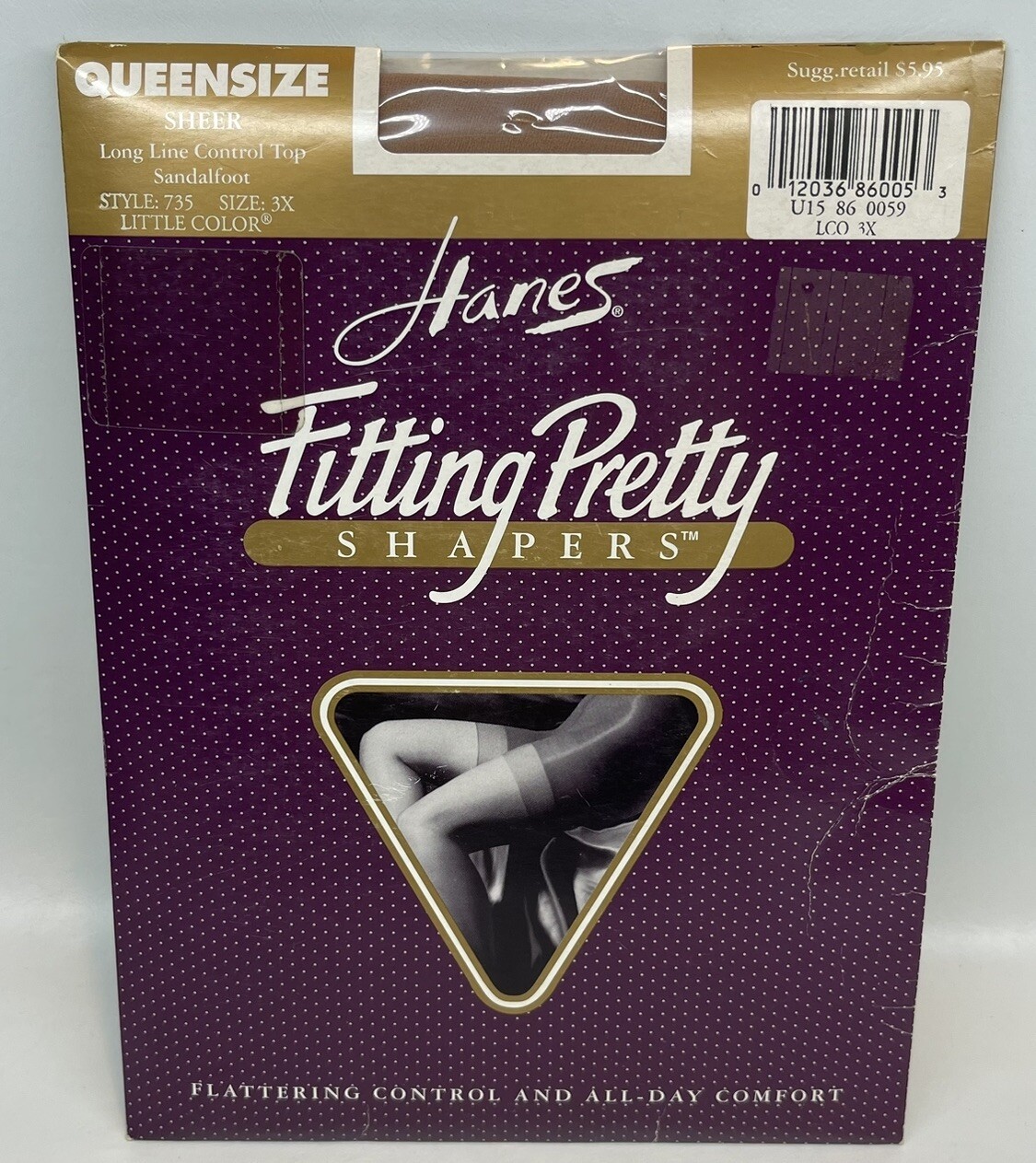 Hanes Fitting Pretty Shapers Pantyhose Sheer Control Sandalfoot Little Color 3X