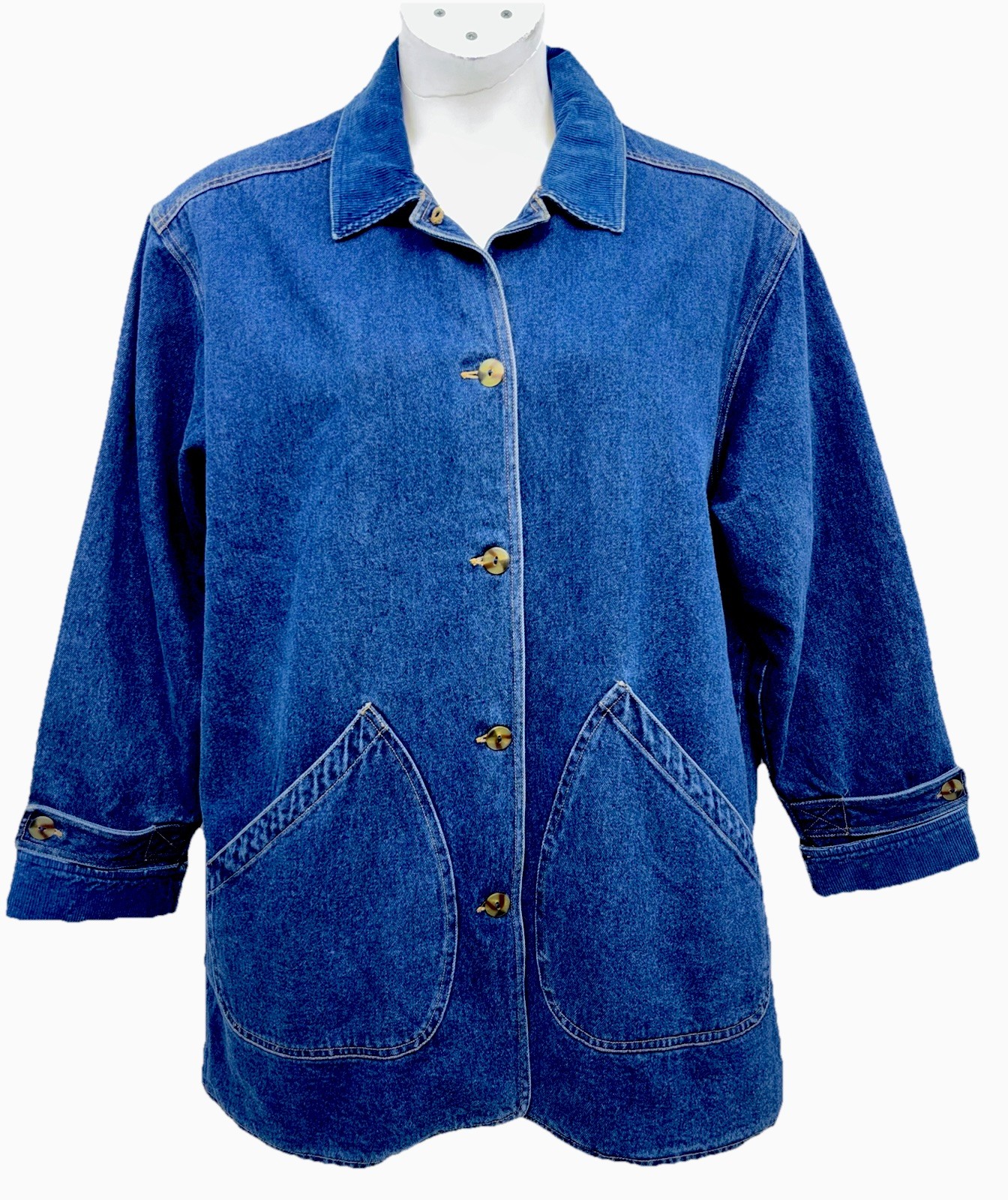 Vintage Brandon Thomas Women Size L(18/20)T Denim Barn Jacket/Chore Coat
