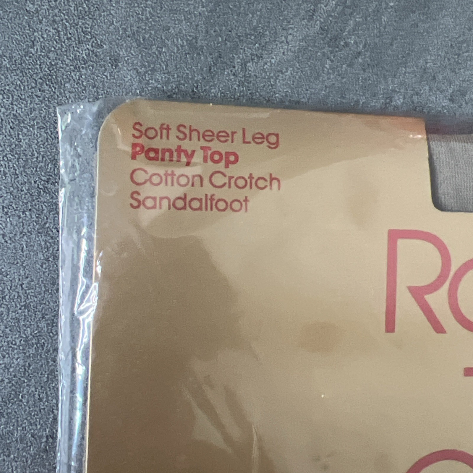 VTG 1985 Round The Clock Sheer Pantyhose Satin Taupe Style 51 – Size B – Trim