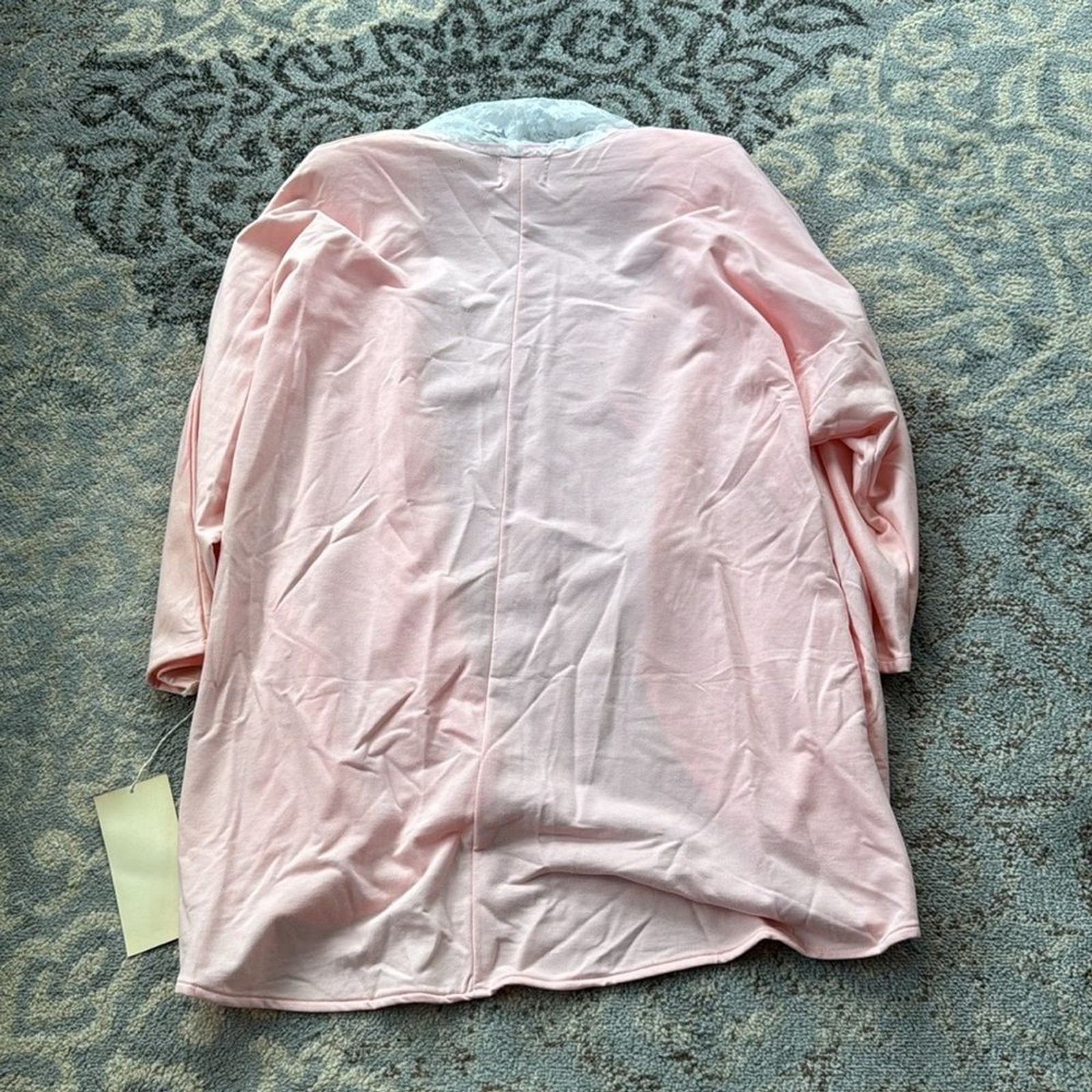 Vintage Lacy Afternoon by Shell Kepler Lace Detail Cardigan Pink Medium