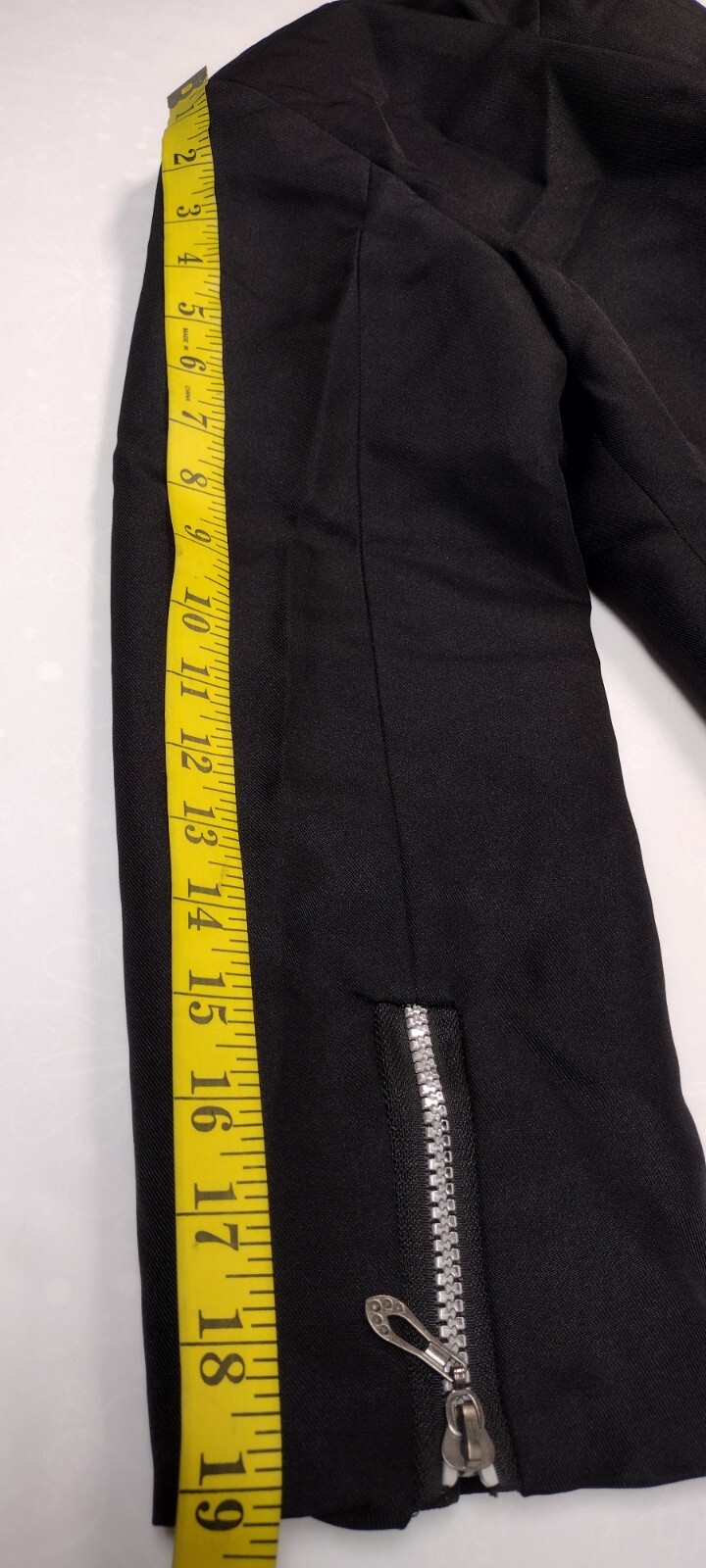 80s NEW WAVE MARTIAN Jacket Size S Nuclear Light Materials Biohazard Zip Robot