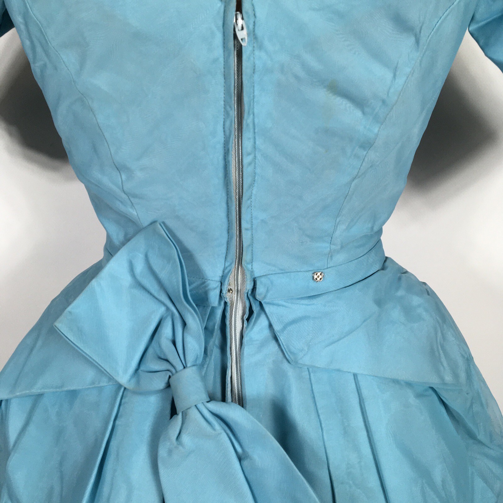 Vtg 50s 60s Dress Lorrie Deb San Francisco Blue Bubble Union MADE Party Puffy