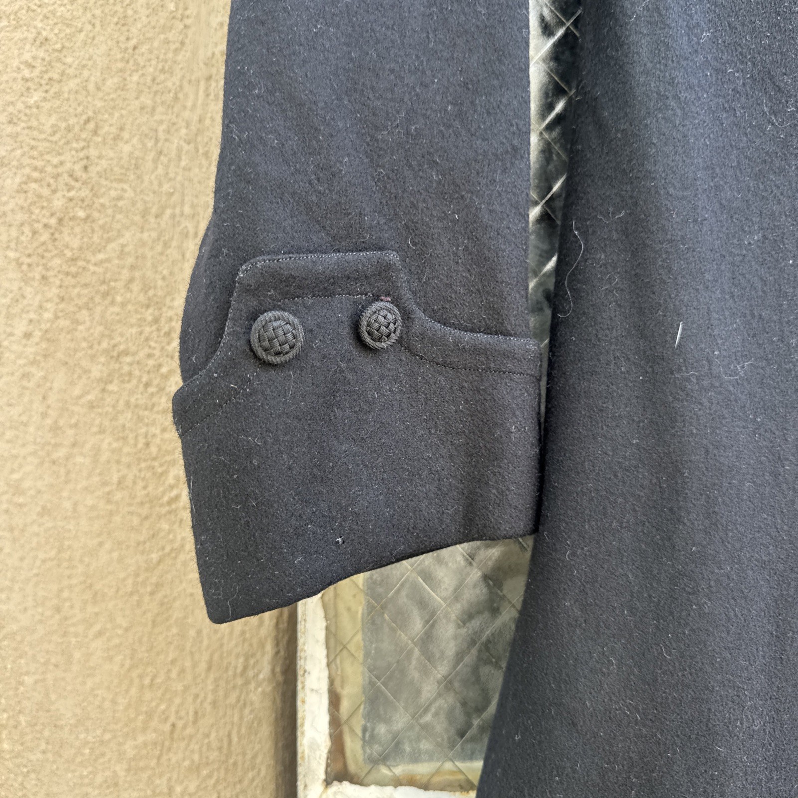 Antique Edwardian Coat Black Wool Riding Dress Jacket Victorian Vintage