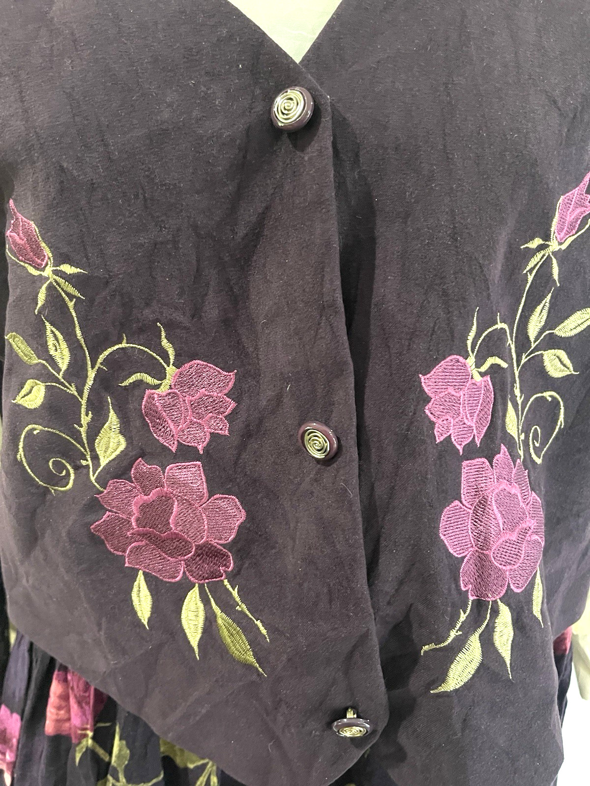 Vintage 90’s floral cottagecore grannycore teachercore 3 piece dress 6P Purple