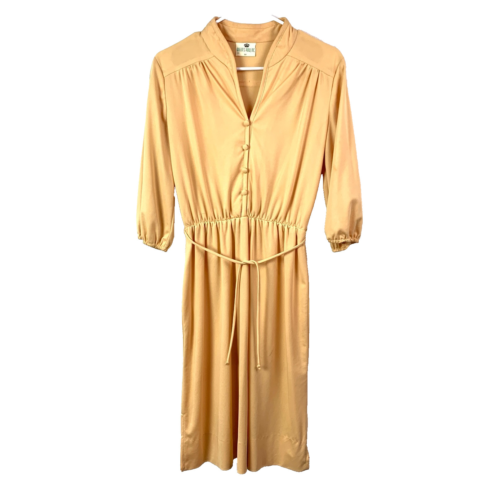Vintage Queen’s Row Yellow Modest Secretary Dress Size 12