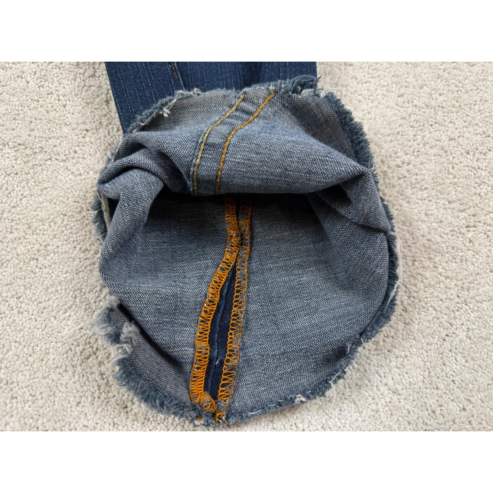 VINTAGE Y2K TRUE RELIGION JOEY Twisted Seam Distressed Jeans Women’s Sz 27 #1570