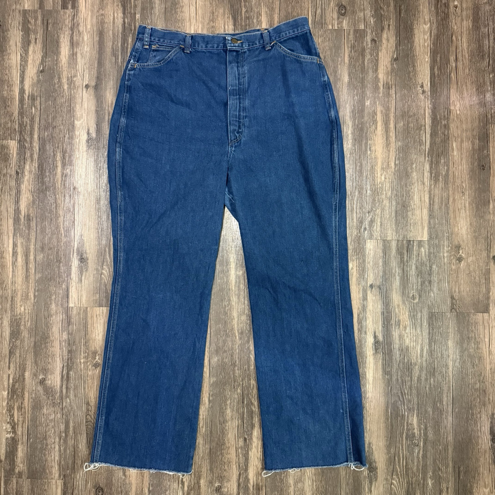 80’s VTG Wrangler Mom Jeans No Fault Denim Women’s 38 (35×30) Dark Wash USA Made