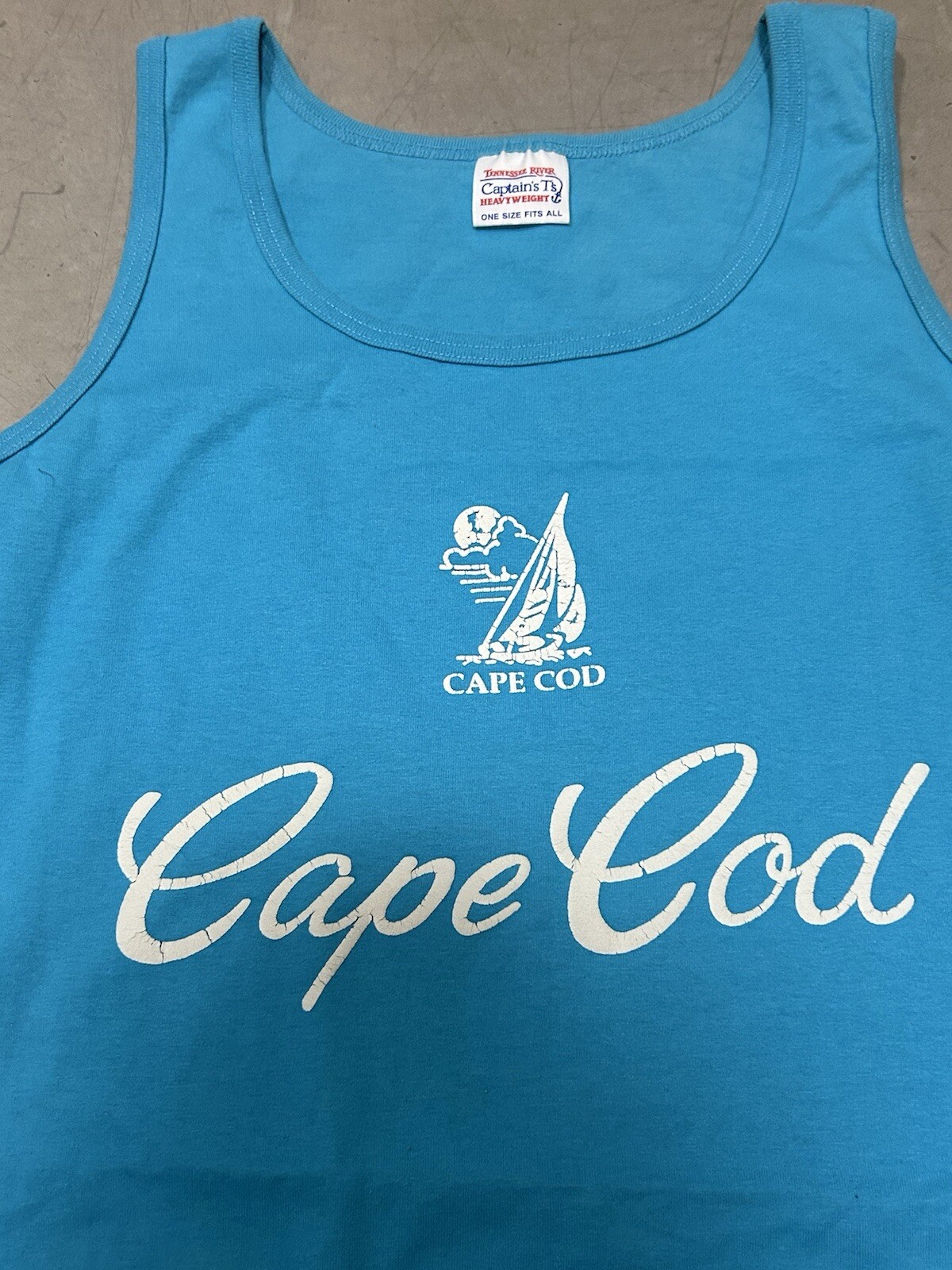 Vintage Cape Cod Woman’s Cover Up. One Size Fits All Turquoise 1980s Beach Swim