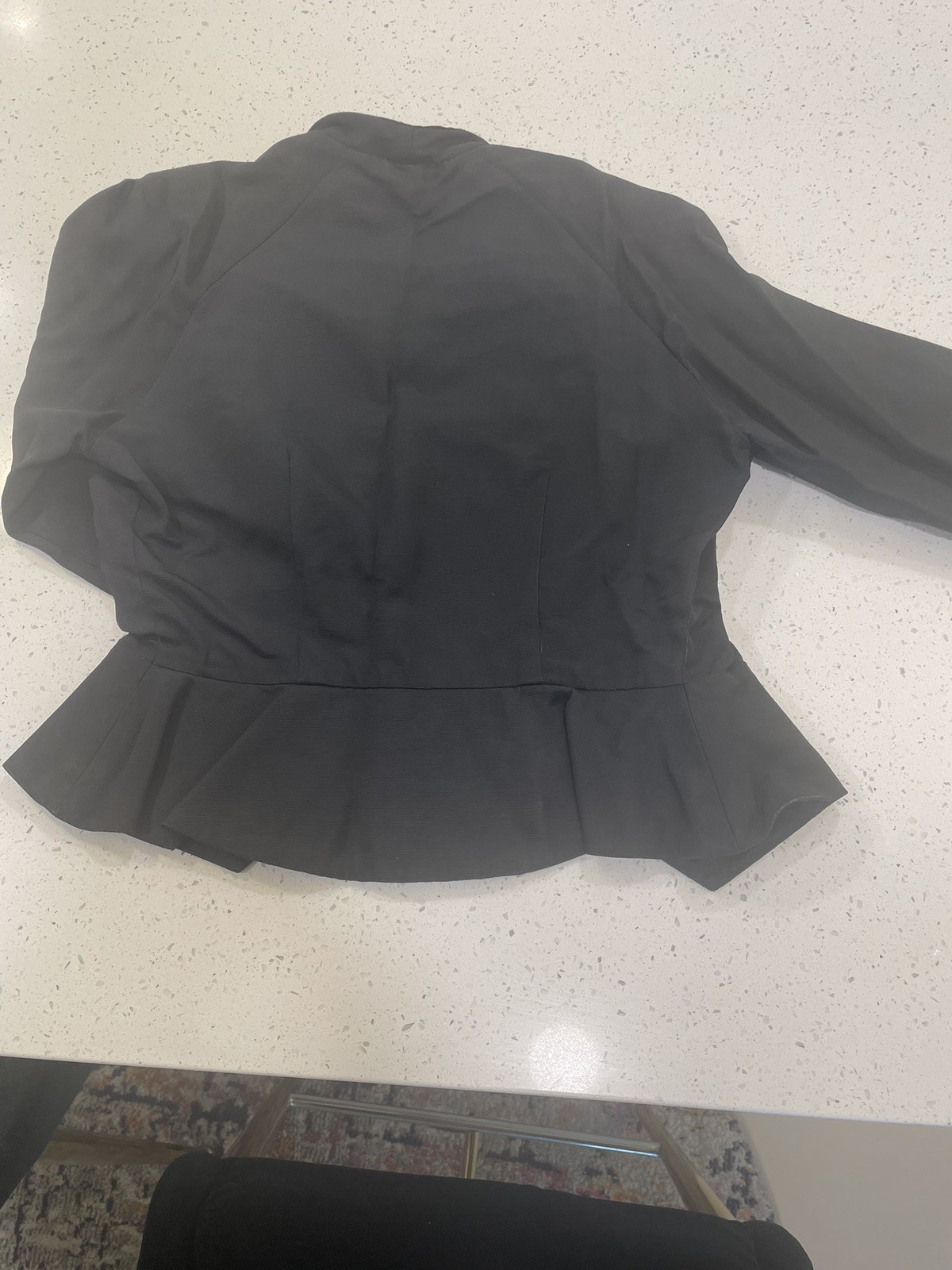 Vintage Jane Andre California jacket with skirt. Black with velvet trim.