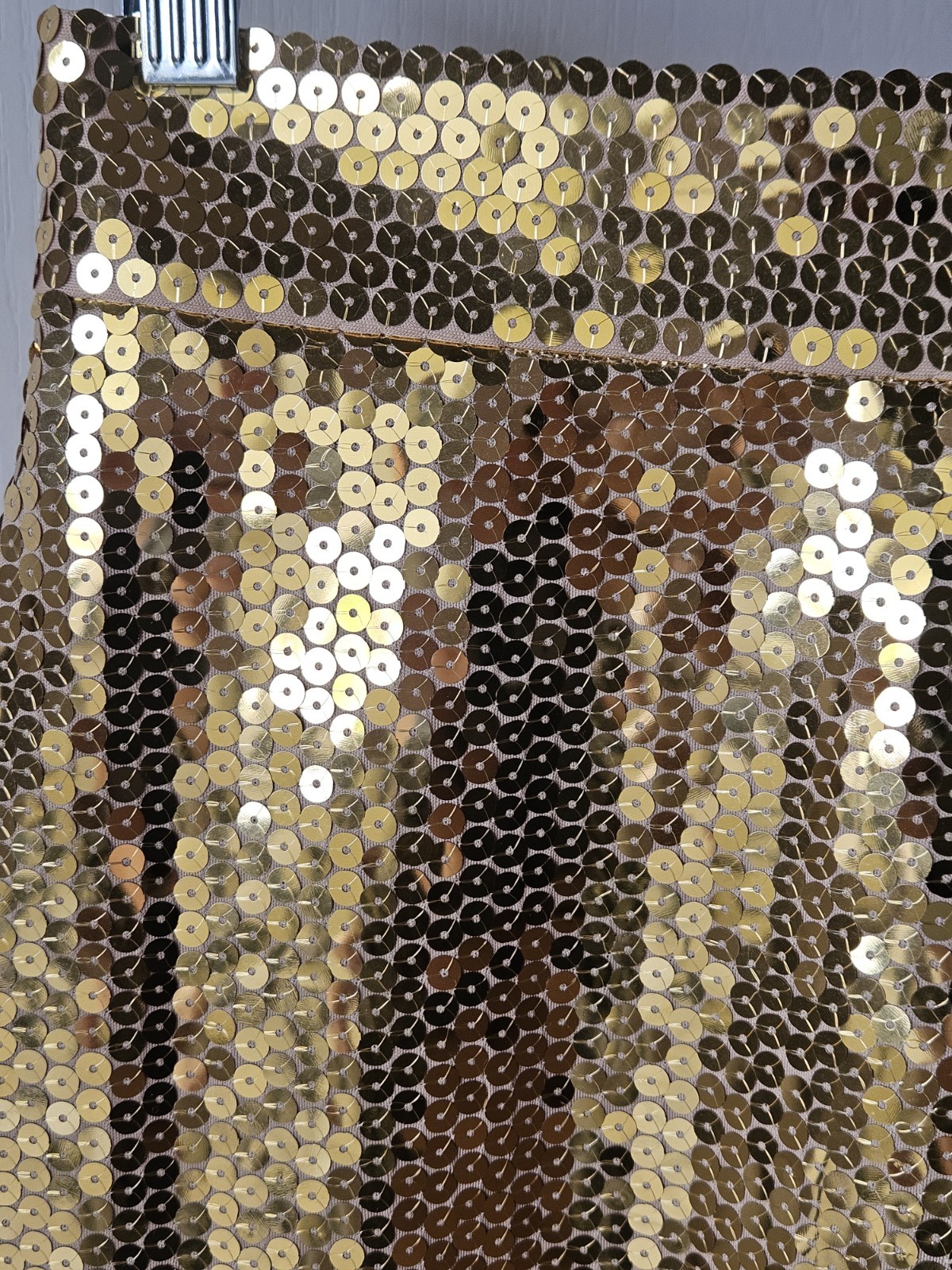 RARE NEW Vintage Bergdorf Goodman Plaza NY Baldanza Size 4 Gold Sequin Skirt NWT