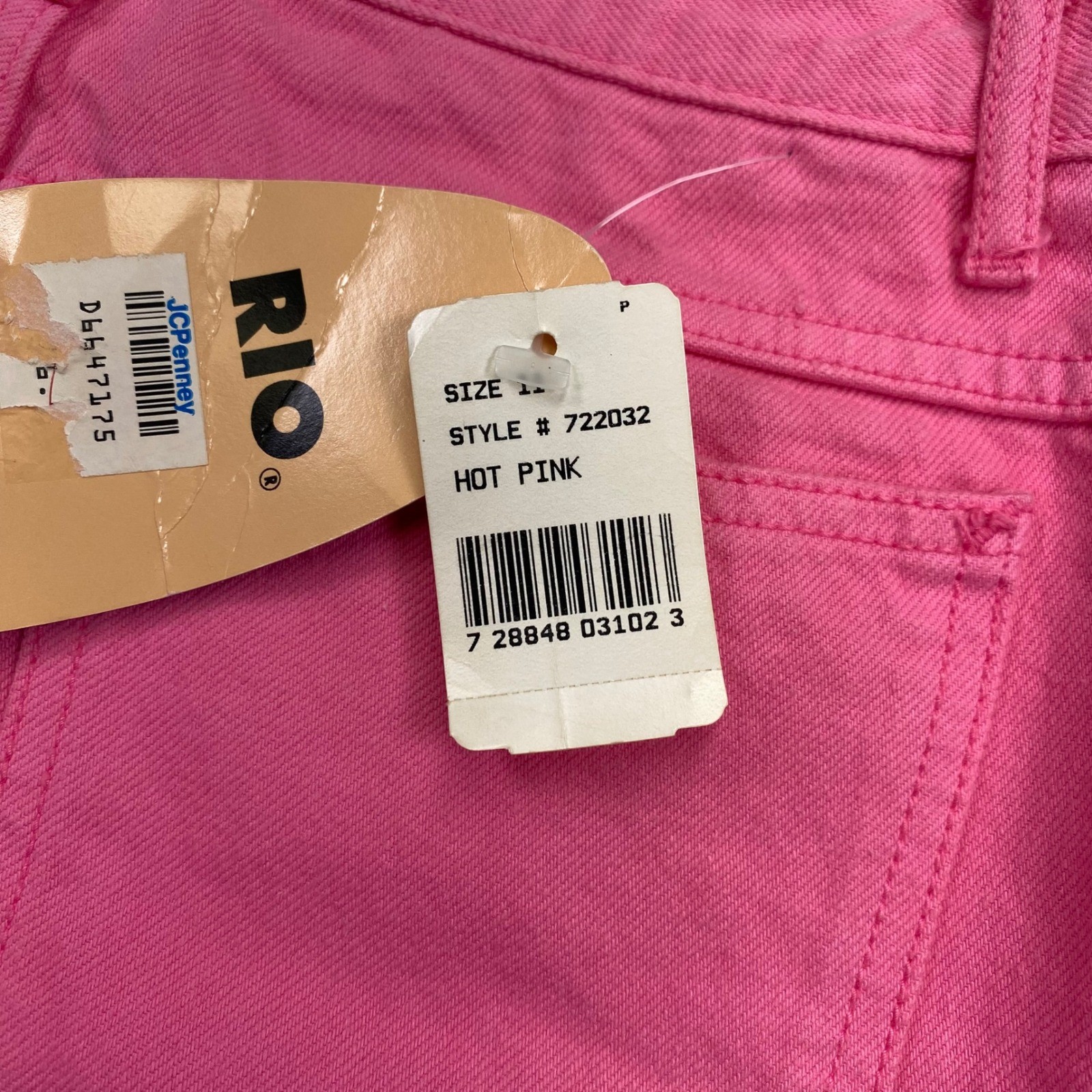 Rio Jeans Womens 11 Hot Pink Vintage High Waist Straight Leg Cotton NWT 722032