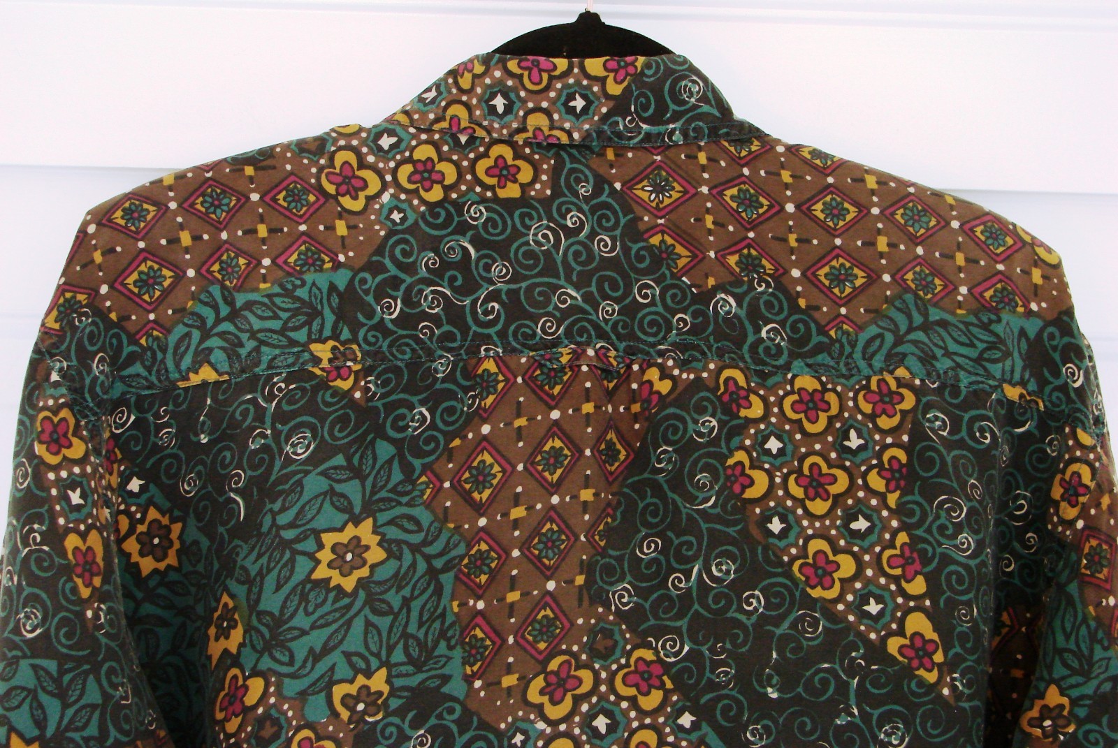 Vintage Sophisticates by JONATHAN MARTIN 80’s 90’s Colorful L/S Silk Blouse M