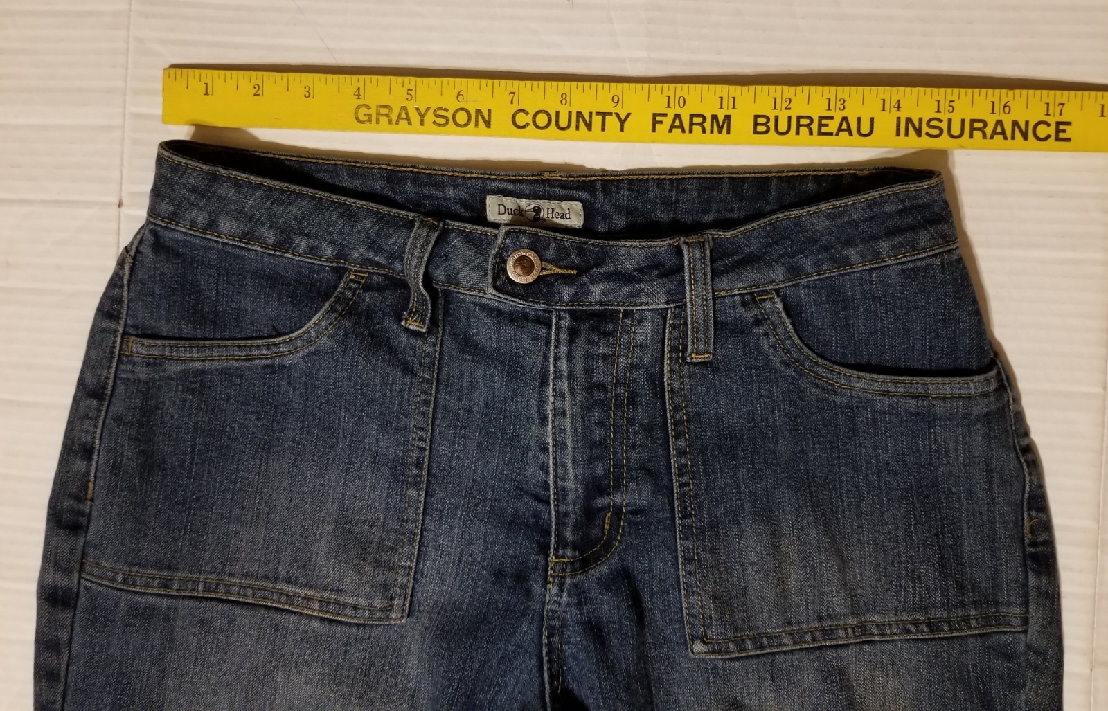 Vintage 90’s Duckhead Size 10P Blue Jeans Denim Pants Dark Wash Cotton Spandex