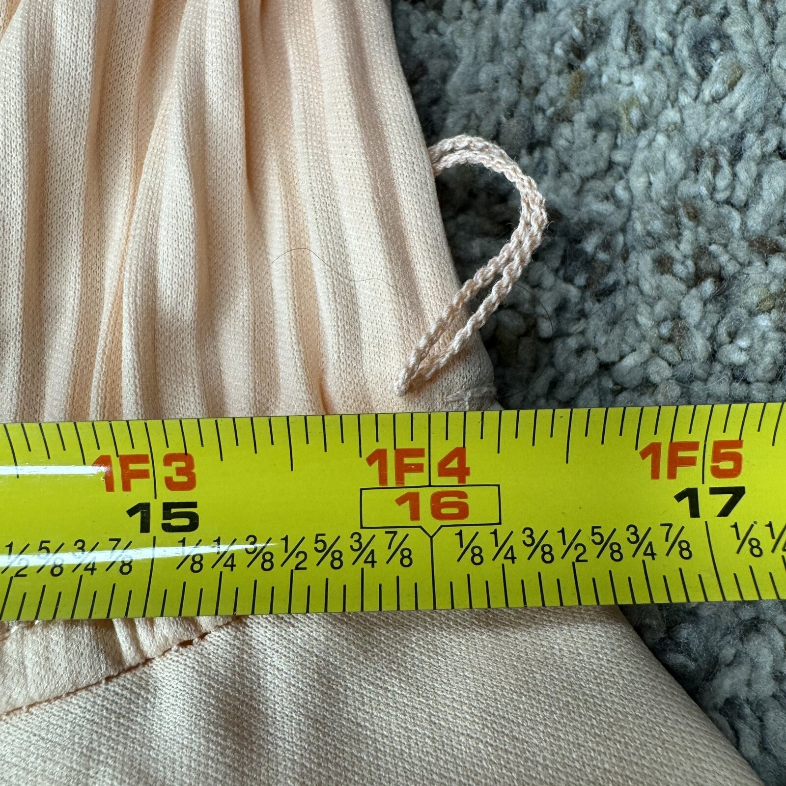 Vintage Queen’s Row Inc Size 18 Elastic Waist Dress Coral Flowy Skirt Cap Sleeve