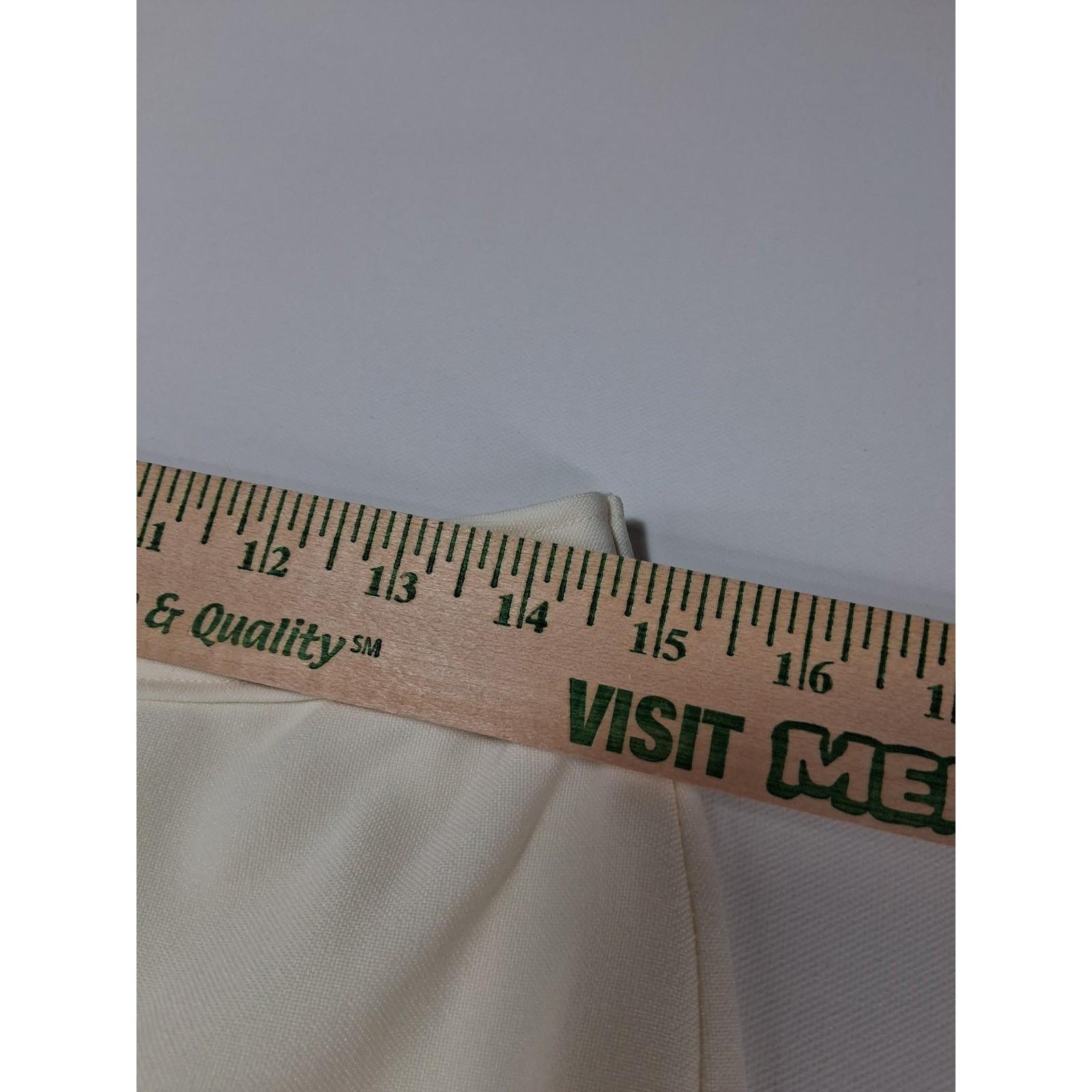 Vintage Levi Strauss Bend Over Pants Womens 16 Cream High Waist Straight Leg USA