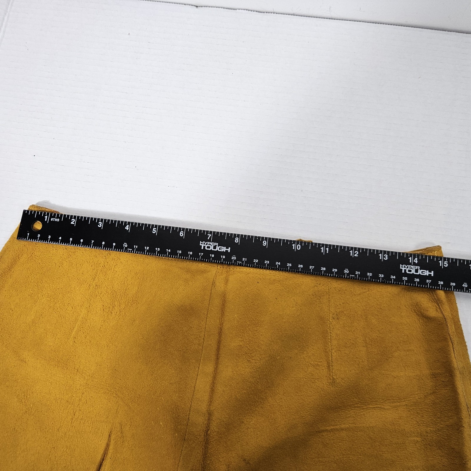 Vintage 60s 70s Suede Lace Up Mustard Yellow Women’s Booty Short Shorts Boho Y2K
