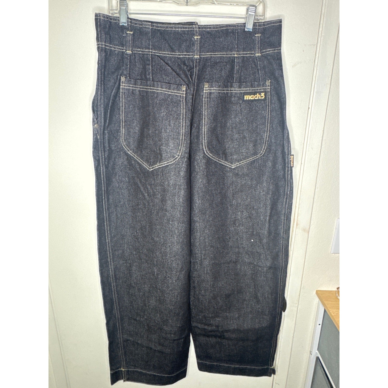 Rare Vintage Mach 3 100% Cotton Dark Wash High Rise Jeans | 80s/90s German Denim