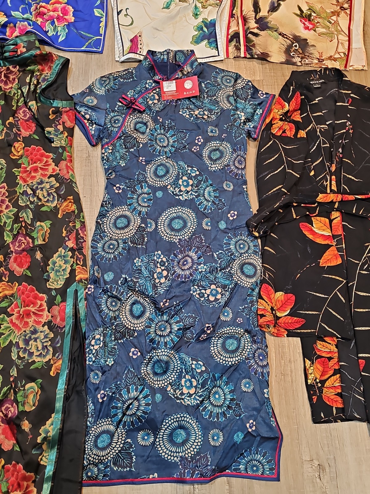 6 – Silk Chinese Cheongsam Dresses Size Large Pre Owned Excellent & 1 XL NWT
