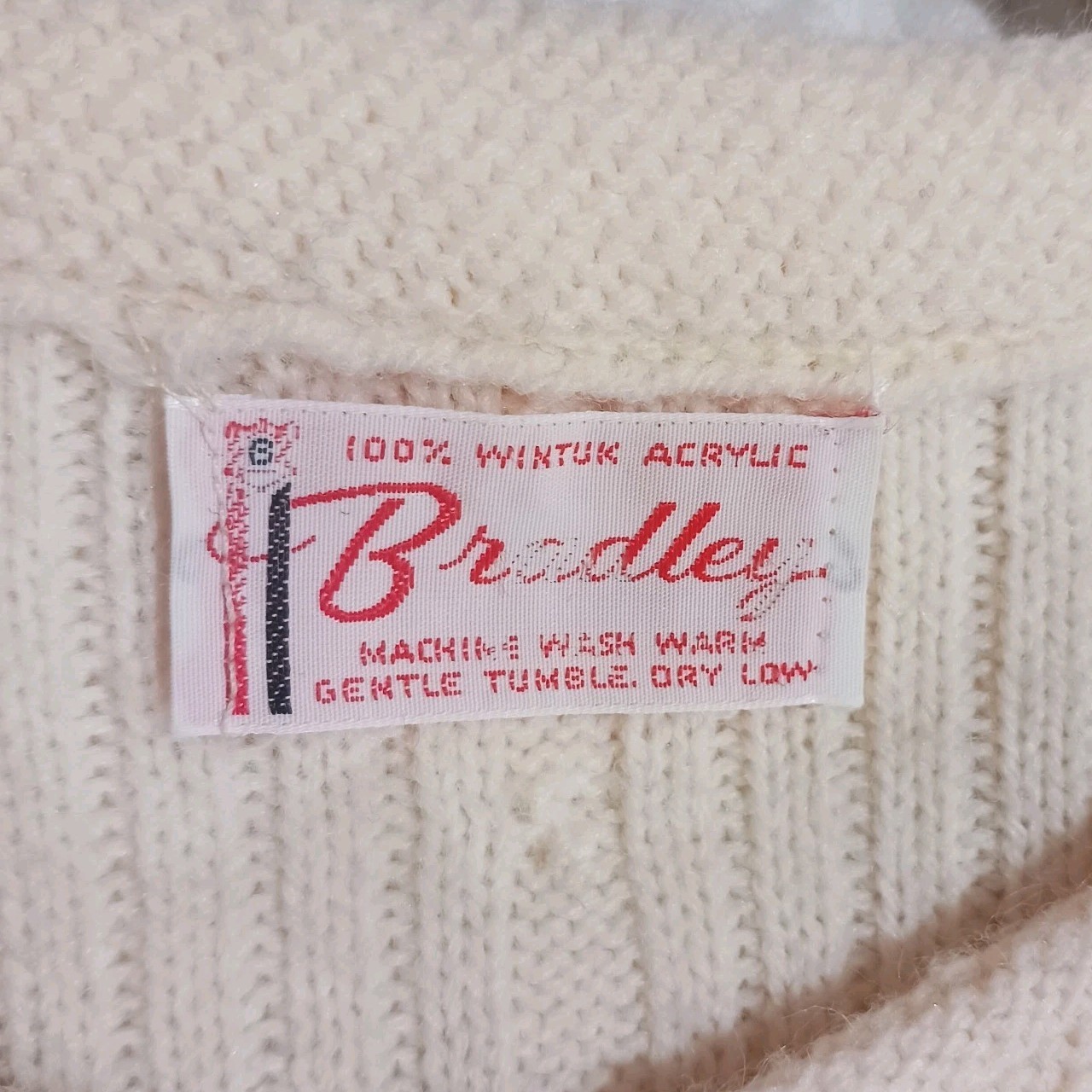 Bradley Vintage 60s Secretary Cardigan Sweater Cream Babydoll