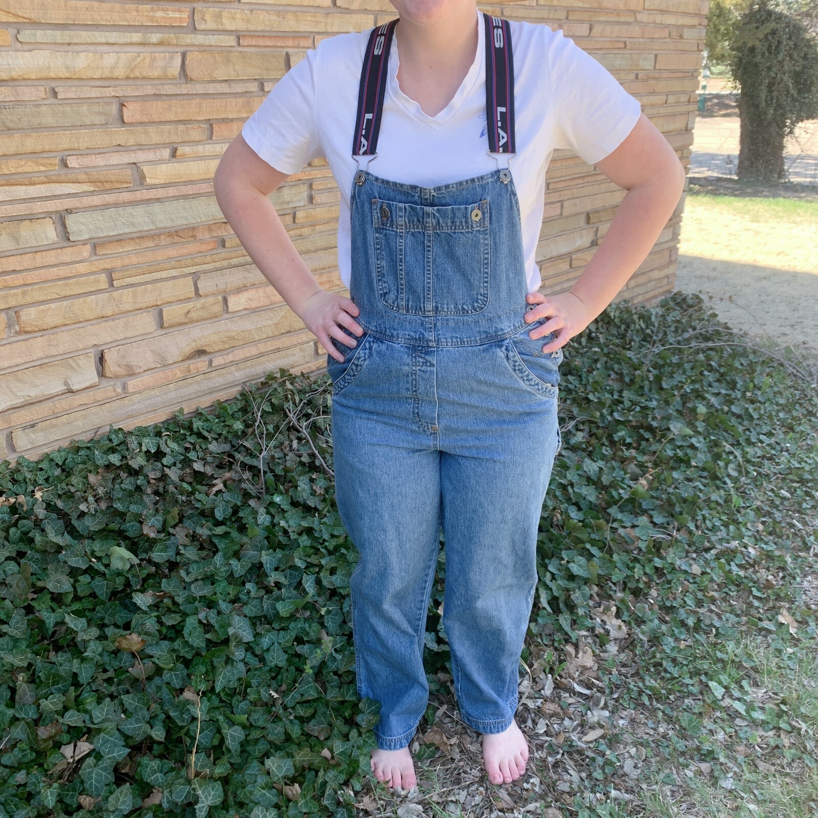 Vintage LA Blues Denim Jean Overalls Size Medium