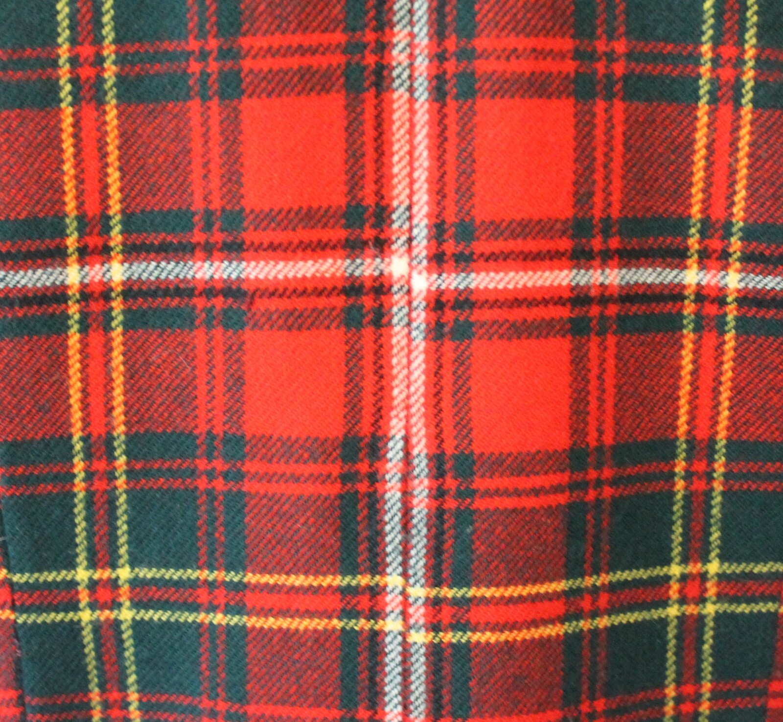 Vintage Red, Green and Yellow Plaid Wool Women’s Tailored Hong Kong Jacket