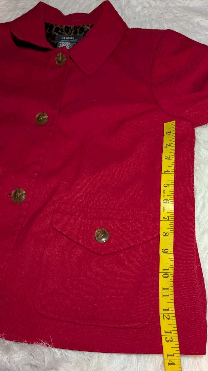 GEORGE ME BY MARK EISEN Apple Red Skirt Blazer Suit Set Women’s Plus 18 Large
