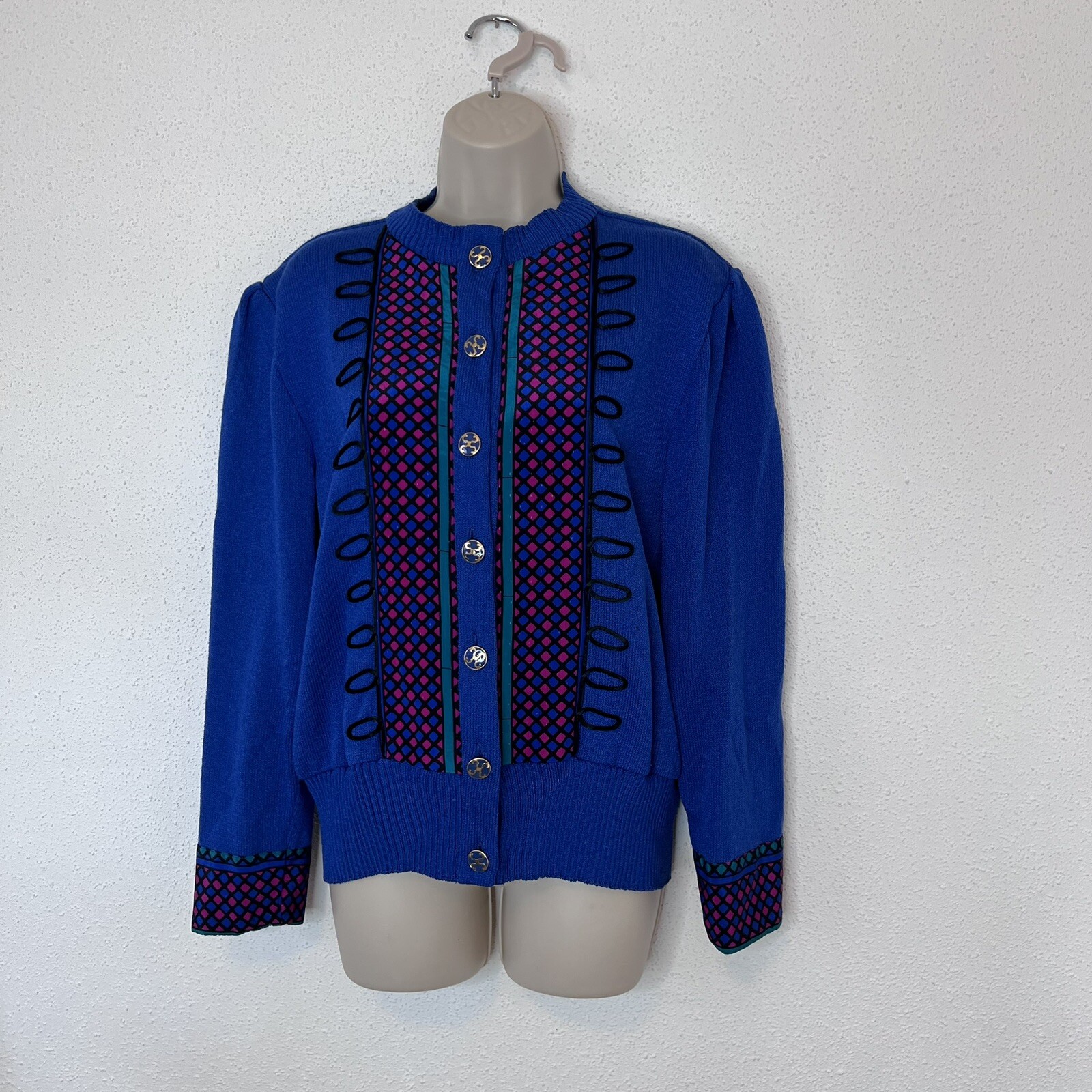 Vintage knit embellished 80’s sweater sz 10 anthony sicari