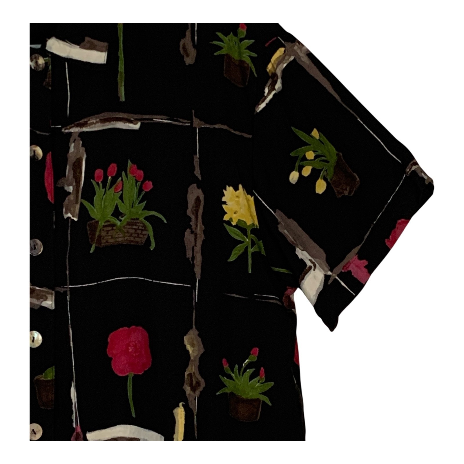VTG 2-Piece Dress & Jacket Set MEDIUM Black Floral Midi 70s 80s Ilyse Hart LTD