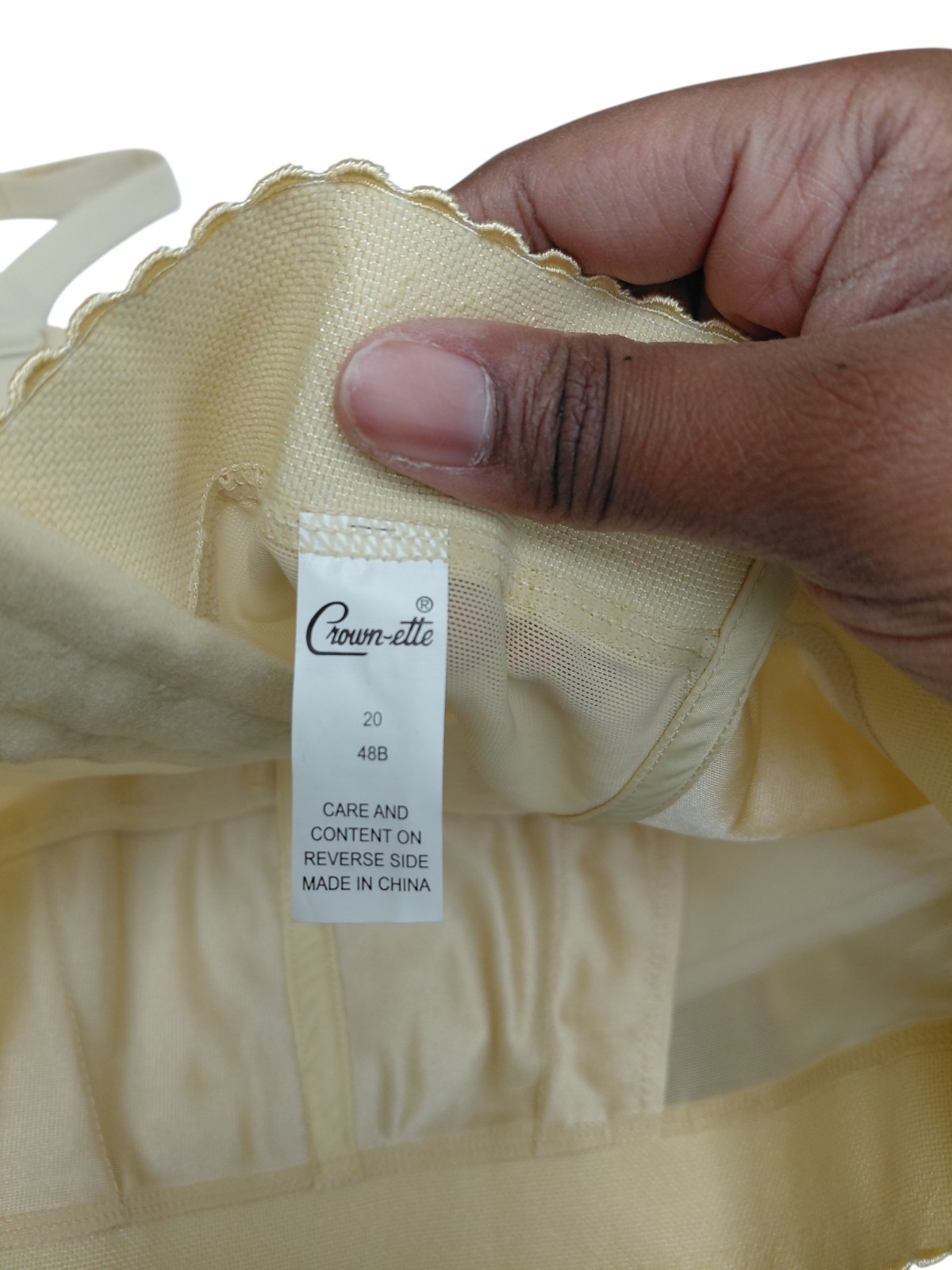 Vintage Crown-nette Longline Bra Size 48B