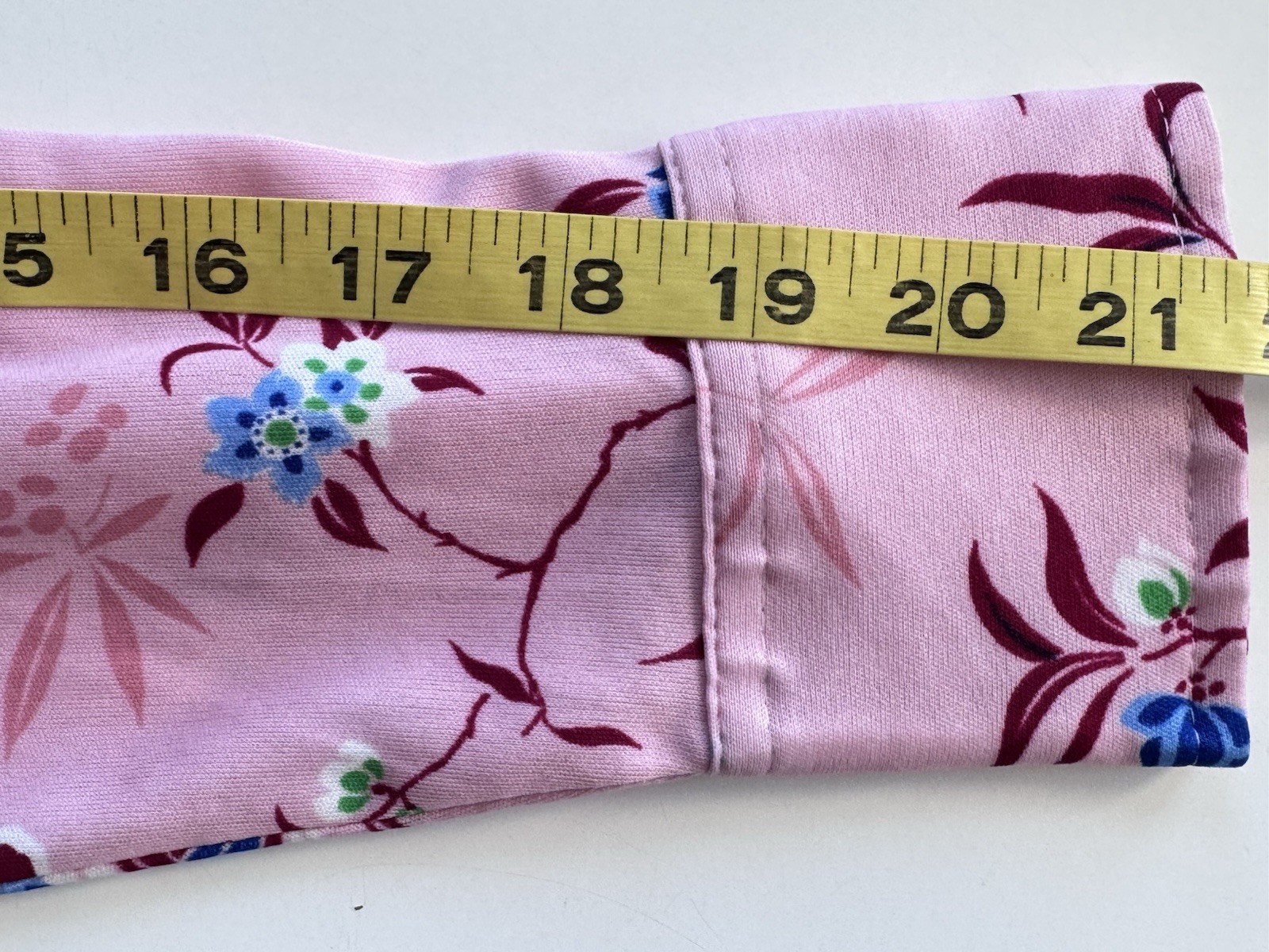Vintage 70s Lerner Shops Pink Boho Birds & Floral Long Sleeve Button Down Top