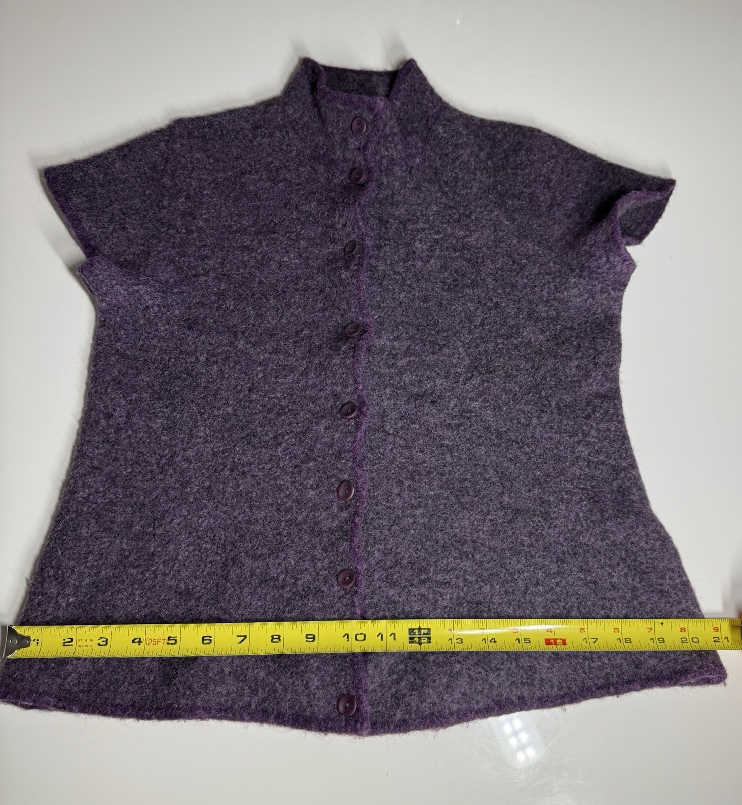 Eileen Fisher Sweater CARDIGAN Top Purple SZ M